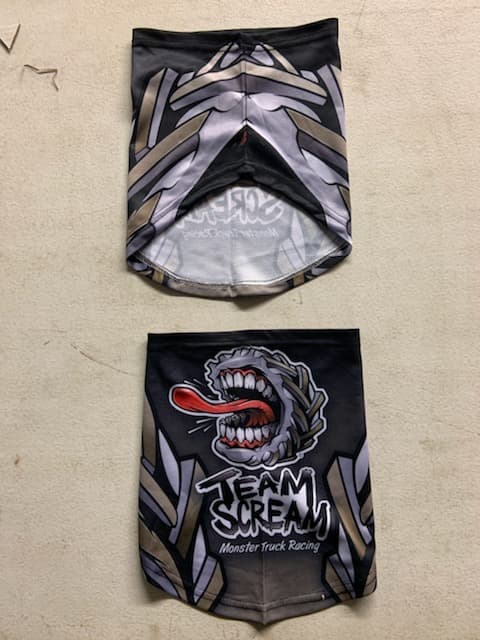 Team Scream face masks/ face shields - Team Scream Racing